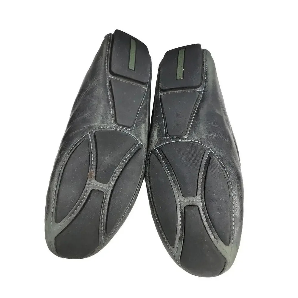 Donald J. Pliner Vinco 3 Penny Mens Loafer Driver Black Pebbled Leather US 9.5 M